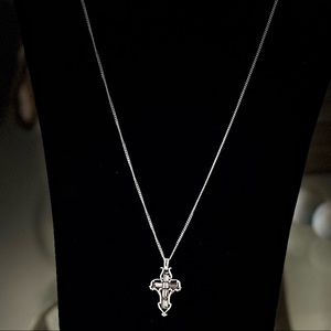 Crystal Stainless Steel Cross Necklace